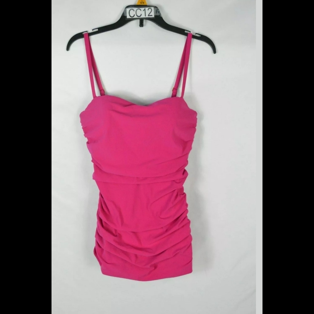 Natori Hibiscus Tankini Bathing Suit Top 8 B/C NWT